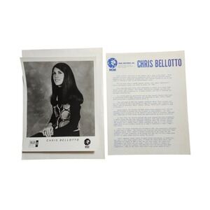 Chris Belloto‎ Vintage 70s Country Music Singer 8x10 Press Photo & Press Release